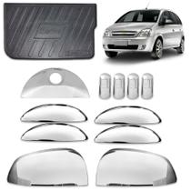 Kit Cromado Completo para Meriva 2002 á 2012 Maçanetas, Retrovisores, Protetor de PortaMalas e Tampa de Válvula Kit Cromado Completo para Meriva 2002 á 2012 Maçanetas, Retrovisores, Protetor de PortaMalas e Tampa de Válvula