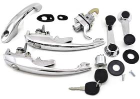 Kit Cromado Ignição Maçanetas Manivelas Motor Capô Fusca 1978 em diante Kit Cromado Ignição Maçanetas Manivelas Motor Capô Fusca 1978 em diante