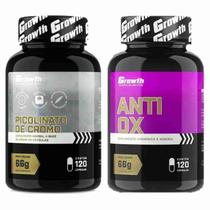 Kit Cromo 120 Caps + Anti-Ox Antioxidante 120 Caps Growth - Growth Supplements