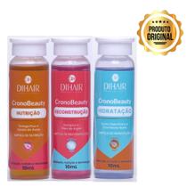 Kit cronobeuaty - cronograma capilar hidratação, nutrição e reconstrução dihair