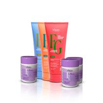 Kit Cronograma Capilar 3 Máscaras + 90 Cápsulas Fashion Gold Cabelo, Pele e Unhas.