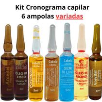 Kit Cronograma capilar 6 ampolas 5ml variadas