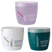 Kit Cronograma Capilar Alfaparf Semi Di Lino 3 Máscaras 500ml Brilho Reconstrução Antifrizz Kit Cronograma Capilar Alfaparf Semi Di Lino 3 Máscaras 500ml Brilho Reconstrução Antifrizz