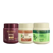 Kit Cronograma Capilar Bio Extratus com 3 Mascaras 250g cada Kit Cronograma Capilar Bio Extratus com 3 Mascaras 250g cada