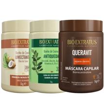 Kit Cronograma Capilar Bioextratus 3 Máscaras 1kg( Jaborandi, Umectante, Queravit)