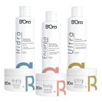 Kit Cronograma Capilar Completo Hidratação Nutrição Reconstrução 6 produtos BOra 250ml Kit Cronograma Capilar Completo Hidratação Nutrição Reconstrução 6 produtos BOra 250ml