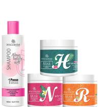 Kit Cronograma Capilar Dolce Rosa Com Shampoo E Mascaras Kit Cronograma Capilar Dolce Rosa Com Shampoo E Mascaras