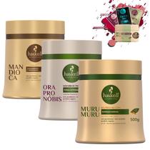 Kit Cronograma Capilar Haskell Mand+Muru+Ora 500gr