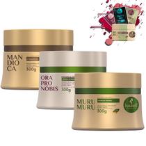 Kit Cronograma Capilar Haskell Mand Muru Pró 300gr