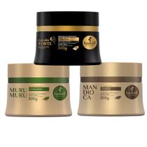 Kit Cronograma Capilar Haskell P/ Cabelos Ressecados 3x 300g