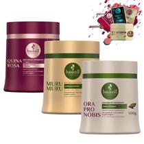 Kit Cronograma Capilar Haskell Quina+Muru+Ora 500gr