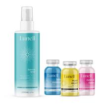Kit Cronograma Capilar Lunell + Leave-in Spray Multifuncional Antifrizz (4 Produtos) Kit Cronograma Capilar Lunell + Leave-in Spray Multifuncional Antifrizz (4 Produtos)