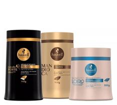 Kit cronograma capilar máscara haskell bendito loiro 500g cavalo forte 900g mandioca 900g Kit cronograma capilar máscara haskell bendito loiro 500g cavalo forte 900g mandioca 900g