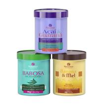 Kit Cronograma Capilar Natureza Cosméticos - 3 Máscaras 1kg de Hidratação, Nutrição e Reconstrução Kit Cronograma Capilar Natureza Cosméticos - 3 Máscaras 1kg de Hidratação, Nutrição e Reconstrução
