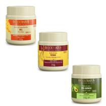 Kit cronograma capilar Nutrição Mel + Tutano + Pós Química 250 gr Kit cronograma capilar Nutrição Mel + Tutano + Pós Química 250 gr