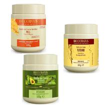 Kit cronograma capilar Nutrição Mel + Tutano + Pós Química 500 gr Kit cronograma capilar Nutrição Mel + Tutano + Pós Química 500 gr