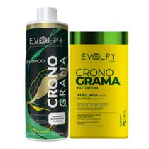 Kit cronograma capilar nutrição shampoo 1l + máscara 1 kg - evolpy liss