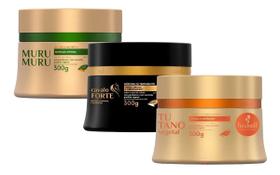 Kit Cronograma Capilar para Cabelos Frágeis Hidratação, Reconstrução, Nutrição