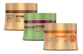 Kit Cronograma Capilar para Cabelos Quimicamente Tratados Hidratação, Reconstrução, Nutrição