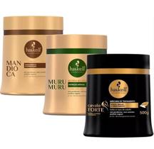 Kit Cronograma Capilar para Cabelos Ressecados Hidratação, Reconstrução, Nutrição