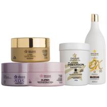 Kit Cronograma Capilar + Pó Descolorante Blue + Ox De 20Vol