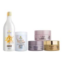 Kit Cronograma Capilar + Pó Descolorante Master +Ox De 10Vol Kit Cronograma Capilar + Pó Descolorante Master +Ox De 10Vol