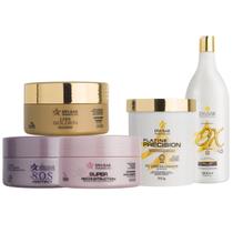 Kit Cronograma Capilar + Pó Descolorante White + OX 10 Vol