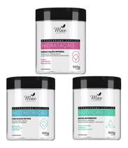 Kit Cronograma Capilar Profissional 3 Máscaras Tratamento