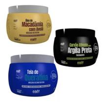 Kit Cronograma Capilar Profissional Hidratação, Nutrição e Reconstrução