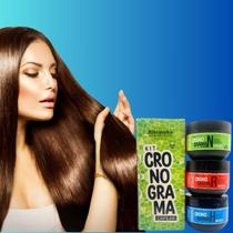 Kit Cronograma Capilar Rhenuks Cosméticos Hidratação, Nutrição e Reconstrução 3x 280g