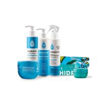 Kit Cronograma Capilar (Shampoo + Condicionador+ Leave-in +SHRP + Máscara + SOS +Toalha de Banho) - Hidratei