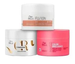 Kit Cronograma Capilar Wella Fusion Oil Reflections Color Brilliance 150ml Premium