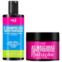 Kit Cronograma Capilar Widi Care Shampoo + Mascara Nutrição Super Poderosas Vegano Cabelo 300g