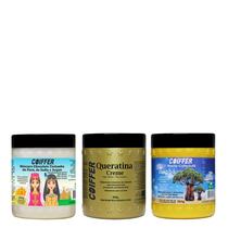 Kit Cronograma Coiffer Mascara Creme Massa Compact p/ Hidratação Nutrição Reconstrução