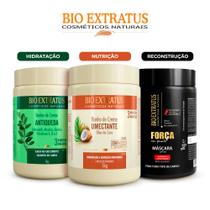 Kit Cronograma Força e Crescimento Capilar 1Kg Bio Extratus Kit Cronograma Força e Crescimento Capilar 1Kg Bio Extratus