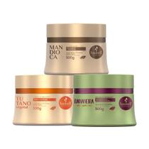 Kit Cronograma Haskell Bananeira Mandioca Tutano 300g Kit Cronograma Haskell Bananeira Mandioca Tutano 300g