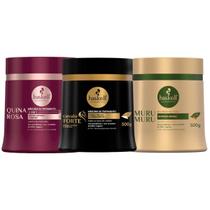 Kit Cronograma Haskell Cabelos Crespos Cavalo Forte + Murumuru + Quina Rosa 500ml