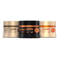Kit Cronograma Haskell Cabelos Finos e Ralos Tutano + Encorpa + Mandioca 300ml