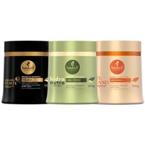 Kit Cronograma Haskell Cabelos Frágeis Cavalo Forte + HidraNutre + Tutano 500ml