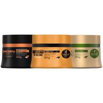 Kit Cronograma Haskell Cabelos Secos e Ralos Infusão de óleos + Encorpa + Murumuru 300ml