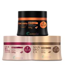 Kit Cronograma Haskell Encorpa Queratina Mandioca 300g Kit Cronograma Haskell Encorpa Queratina Mandioca 300g
