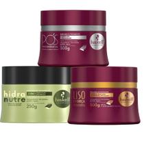 Kit Cronograma Haskell Hidranutre Liso C Força Pós Prog 300g