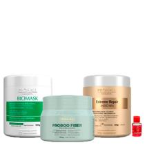 Kit Cronograma Hidratação Nutrição Reconstrução Prohall