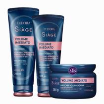 Kit Cronograma Volume Imediato Siàge Eudora Fino Encorpado Kit Cronograma Volume Imediato Siàge Eudora Fino Encorpado