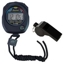 Kit Cronômetro Digital Apito 105 Decibéis Árbitro