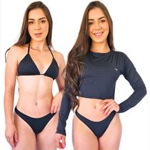 Kit Cropped Manga Longa Proteção Solar Biquini Asa Delta Sutiã Cortininha Sem Bojo Forrado Uv 50+ Conjunto Calcinha Moda Praia Cintura Alta Croped Kit Cropped Manga Longa Proteção Solar Biquini Asa Delta Sutiã Cortininha Sem Bojo Forrado Uv 50+ Conjunto Calcinha Moda Praia Cintura Alta Croped