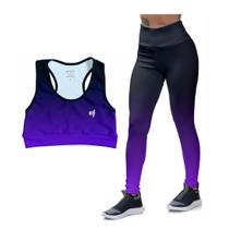 Kit Cropped Top Para Calça Legging Feminina Treino Musculação Roupa De Academia Ginástica - Efect