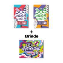 Kit Cruzadas Letrão 365 Desafios (2 Livros) + Brinde Kit Cruzadas Letrão 365 Desafios (2 Livros) + Brinde