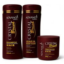 Kit Crystal Brush Home Care Shampoo Leave-in Máscara Advance Kit Crystal Brush Home Care Shampoo Leave-in Máscara Advance