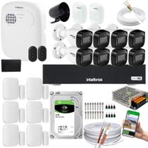 Kit ctfv 8 Câmeras 1130B Dvr 3008-C Intelbras + kit Alarme+ivp 2000+xas 4010 + HD 2TB